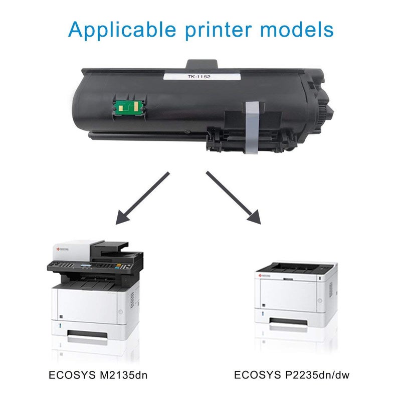 VICTORSTAR Compatible Toner Cartridge TK1152 TK-1152 1T02RV0US0 Black for Kyocera ECOSYS M2135dn M2635dn M2635dw M2735dw P2235dn P2235dw Laser Printers - Image 4